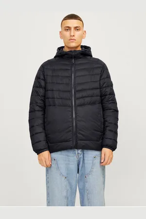 JACK & JONES Černá pánská prošívaná bunda