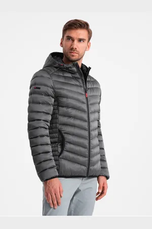Ombre Clothing Lehce zateplená pánská prošívaná bunda