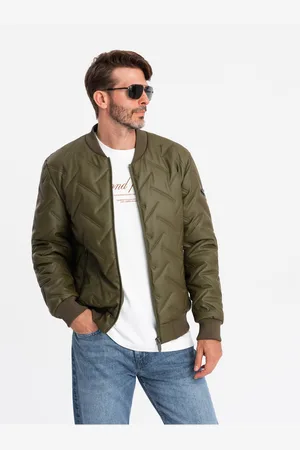 Ombre Clothing Pánská bunda bomber s reliéfem