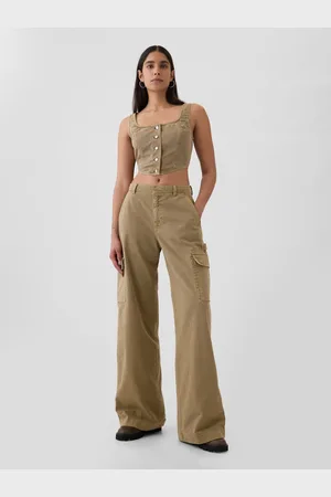 GAP Kalhoty s kapsami Baggy Khaki Cargo