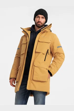 Ombre Clothing Pánská zateplená dlouhá bunda