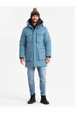 Ombre Clothing Pánská zateplená dlouhá bunda