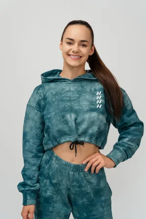 Nebbia Re-fresh dámská crop mikina s kapucí 591