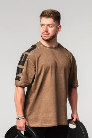 Nebbia Washed-off oversized tričko LIFTING CLUB 368