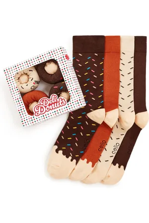 Celio Dárkové balení ponožek Donuts, 4 ks ONE SIZE