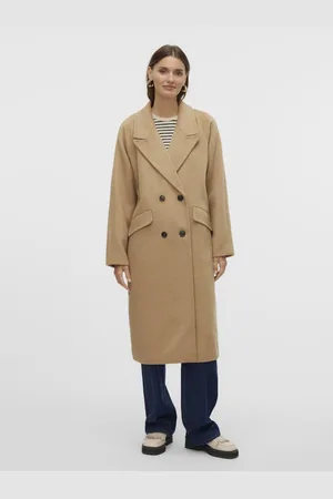 VERO MODA Béžový dámský kabát Harper
