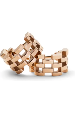 Daniel Wellington Dámské růžovozlaté ocelové náušnice 5-Link