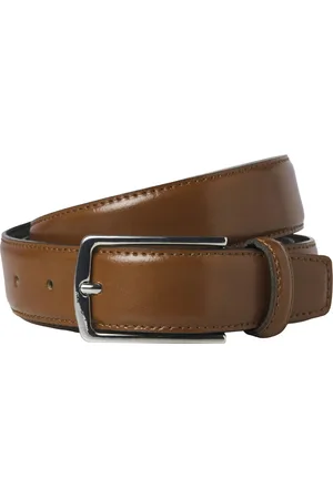 JACK & JONES Hnědý pánský pásek Christopher
