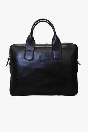 Elega Černá pánská kožená taška na notebook Brody