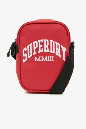 Superdry Červená pánská malá crossbody taška s nápisem Side Bag