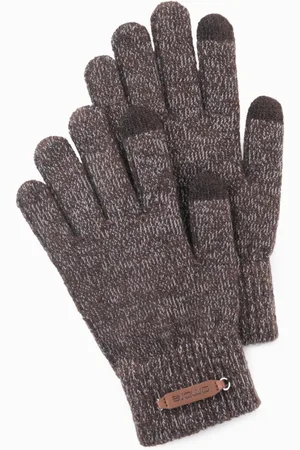 Ombre Clothing Pánské pletené rukavice s vlnou