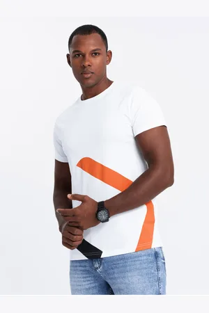 Ombre Clothing Pánské bavlněné tričko s jemnou výšivkou