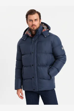 Ombre Clothing Pánská bunda s kostkovanou podšívkou