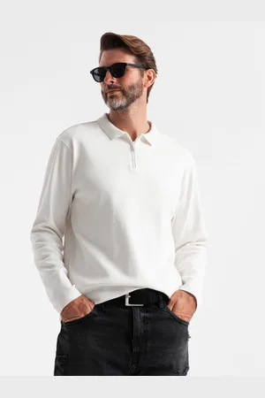 Ombre Clothing Pánské polo tričko s dlouhým rukávem