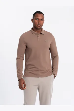Ombre Clothing Pánské polo tričko s dlouhým rukávem