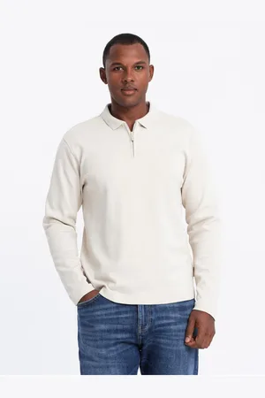 Ombre Clothing Pánské polo tričko s dlouhým rukávem