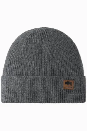 Ombre Clothing Pánská pletená čepice s nášivkou