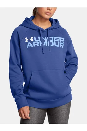 Under Armour Dámská mikina Rival Fleece Wordmark Hoodie-BLU