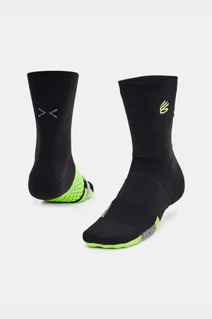 Under Armour Unisexové ponožky Curry UA AD Playmaker 1p Mid-BLK