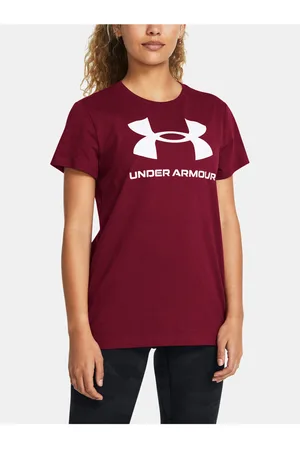 Under Armour Dámské tričko UA Rival Logo SS-RED