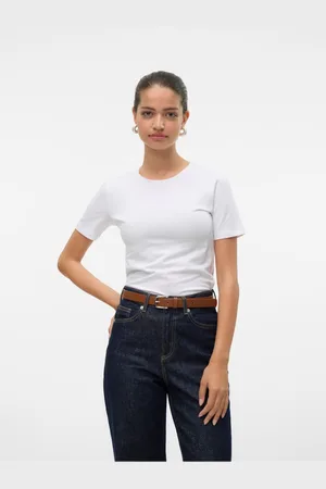 VERO MODA Bílé dámské tričko Lulu