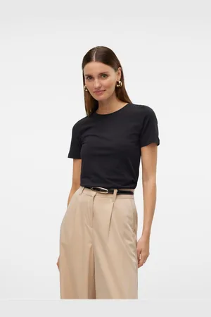 VERO MODA Černé dámské tričko Lulu
