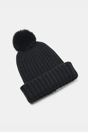 Under Armour Dámská čepice W Halftime Pom Beanie-BLK