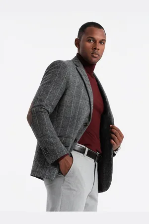 Ombre Clothing Elegantní pánské strukturované pletené sako