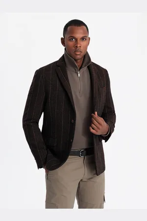 Ombre Clothing Elegantní pánské strukturované pletené sako