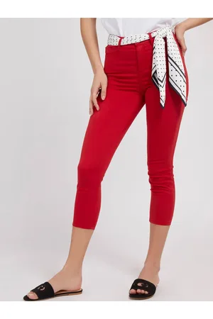 Guess Červené dámské skinny fit džíny s šátkem 1981 Capri