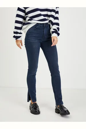 Guess Tmavě modré dámské skinny fit džíny s rozparky 1981