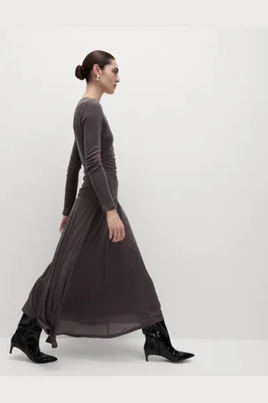 Marks & Spencer Žerzejové síťové midi šaty sloupového střihu s řasením