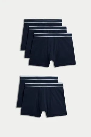 Marks & Spencer Trenýrky z bavlny se strečem, 5 kusů v balení (5–16 let) námořnická
