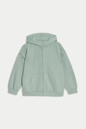 Marks & Spencer Mikina s kapucí, zapínáním na zip a vysokým podílem bavlny (6–16 let)