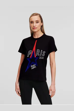 Karl Lagerfeld Černé dámské tričko Paris