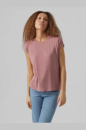 VERO MODA Růžové dámské tričko Ava
