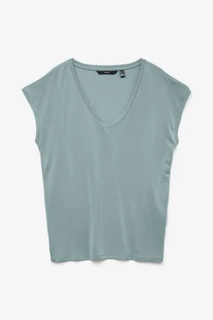 VERO MODA Modré dámské tričko Filli
