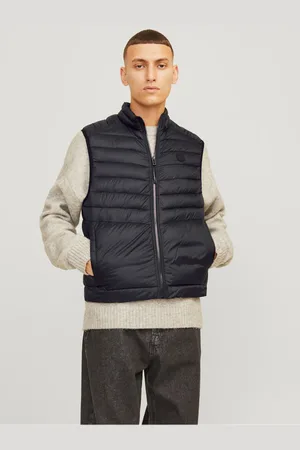 JACK & JONES Černá pánská prošívaná vesta Sprint