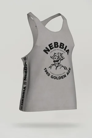 Nebbia Washed muscle back stringer GOLDEN AGE 791 M,light grey