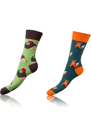 Bellinda CRAZY SOCKS 2x - Veselé ponožky 2 páry - - světle zelená