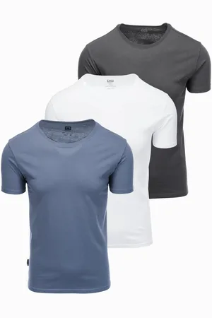 Ombre Clothing Pánské tričko bez potisku - mix 3 pcs Z29