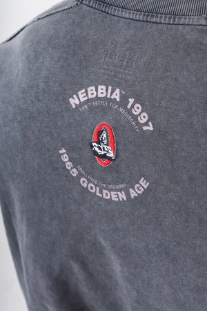 Nebbia Washed oversized tričko GOLDEN AGE 790 M,black