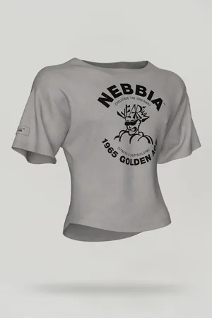 Nebbia Washed bavlnený rag top GOLDEN AGE 788 M,light grey