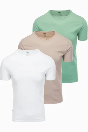 Ombre Clothing Pánské tričko bez potisku - mix 3 pcs Z29