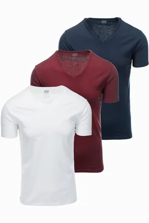 Ombre Clothing Pánské tričko bez potisku - mix 3 pcs Z29