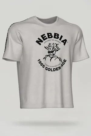 Nebbia Washed oversized tričko GOLDEN AGE 790 M,light grey