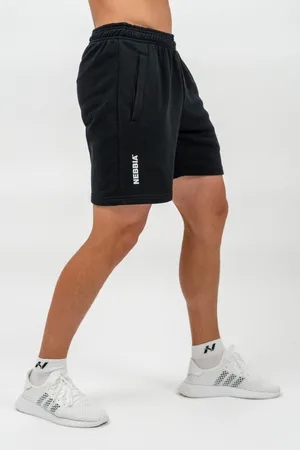 Nebbia Teplákové Relaxed-Fit Kraťasy MAXIMUM 336 M,black