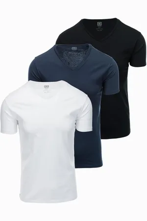 Ombre Clothing Pánské tričko bez potisku - mix 3 pcs Z29