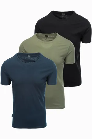Ombre Clothing Pánské tričko bez potisku - mix 3 pcs Z29