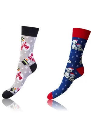 Bellinda CRAZY SOCKS 2x - Veselé ponožky 2 páry - - modrá